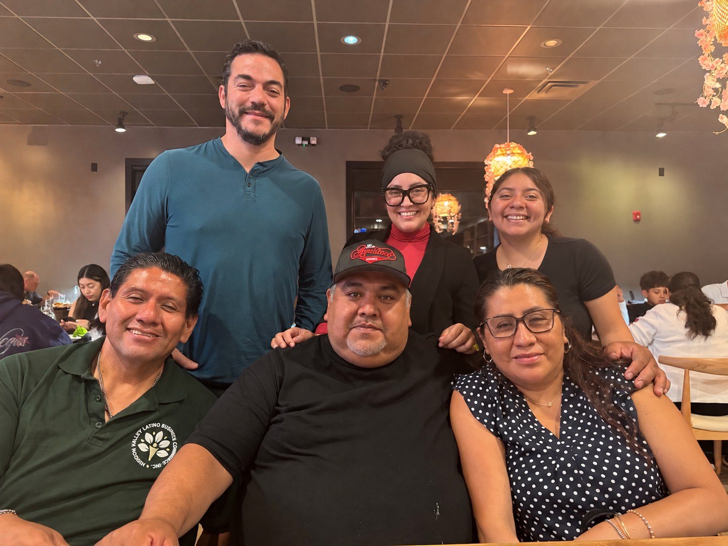 The HVLBC team together at a community dinner